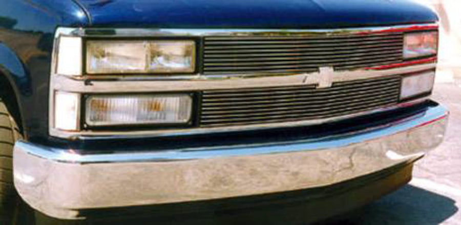 Horizontal T-Rex 20030 Aluminum Polished Finish Billet Grille Insert for Chevrolet Pickup Suburban Tahoe