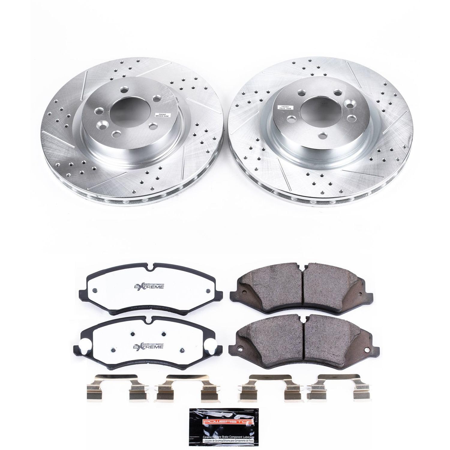 Power Stop K7079-36 Z36 Front Truck & Tow Performance Brake Kit and 1 Front Sensor Wire For Land Rover Discov, Land Rover Range Rover, Land Rover Range Rover Sport [Model Specific]