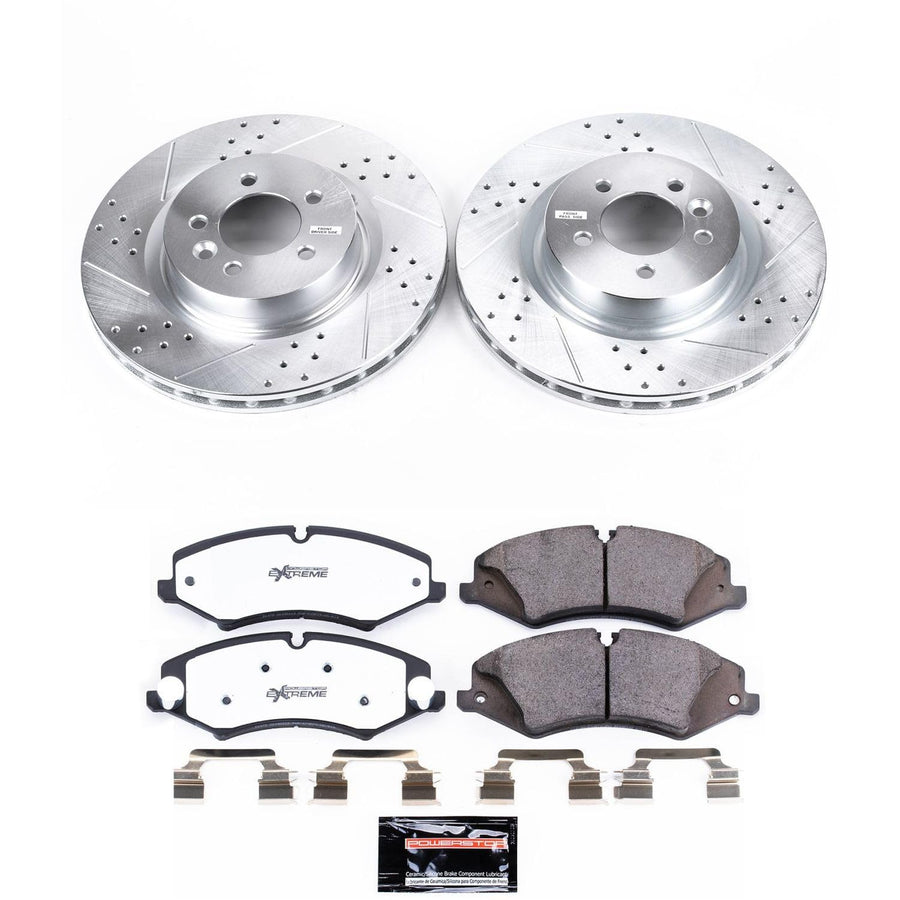 Power Stop K7079-36 Z36 Front Truck & Tow Performance Brake Kit and 1 Front Sensor Wire For Land Rover Discov, Land Rover Range Rover, Land Rover Range Rover Sport [Model Specific]