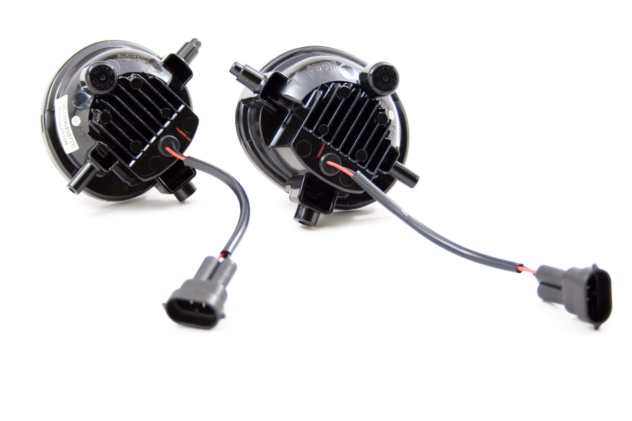 Morimoto XB LED Fog Lights Set Black Compatible With Mazda 2 3 5 6 CX-5 CX-7 CX-9 MX-5 RX-8