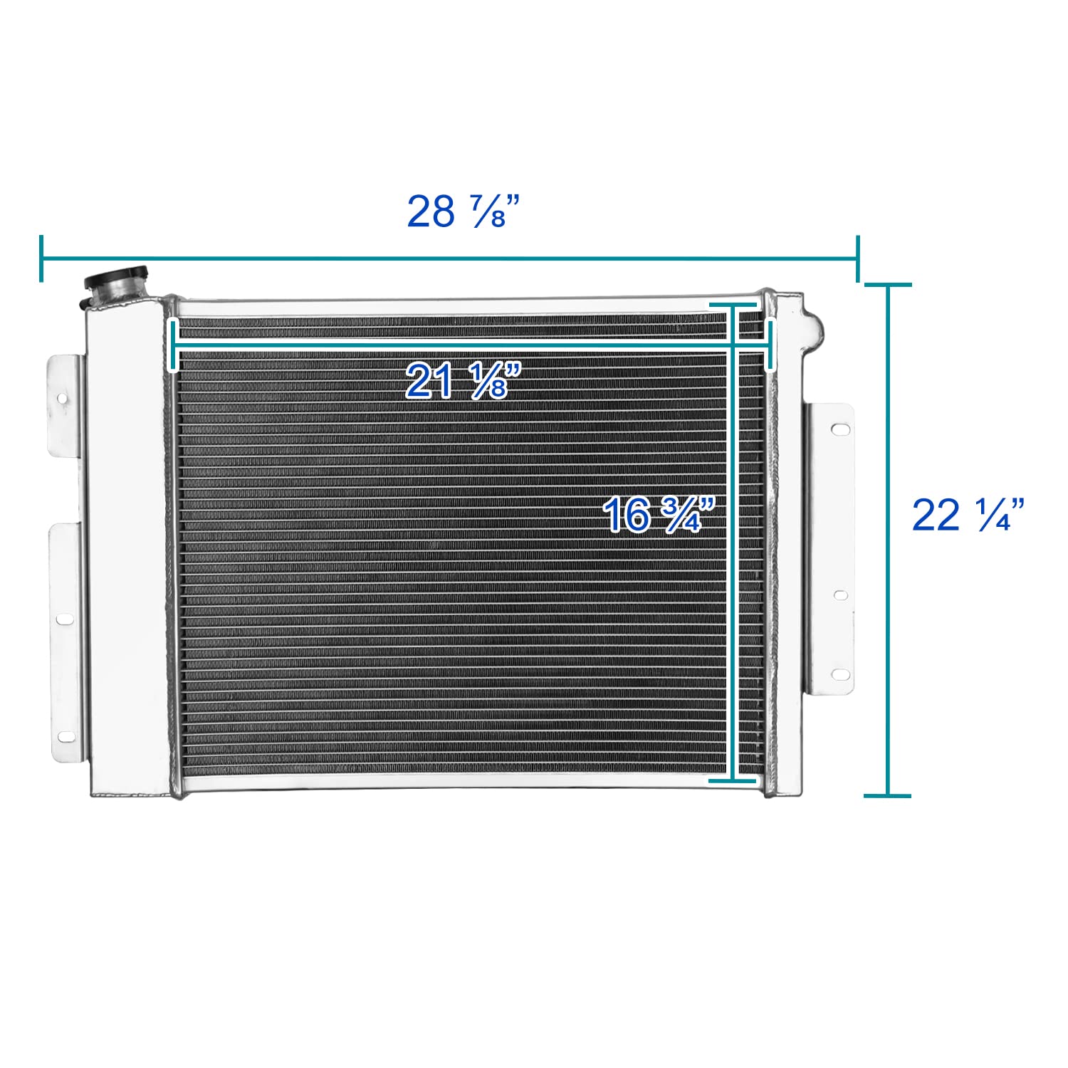 3 Row Aluminum Cooling Radiator with Fan Shroud Spec-D Tuning Compatible with 1967-1969 Chevrolet Camaro V8