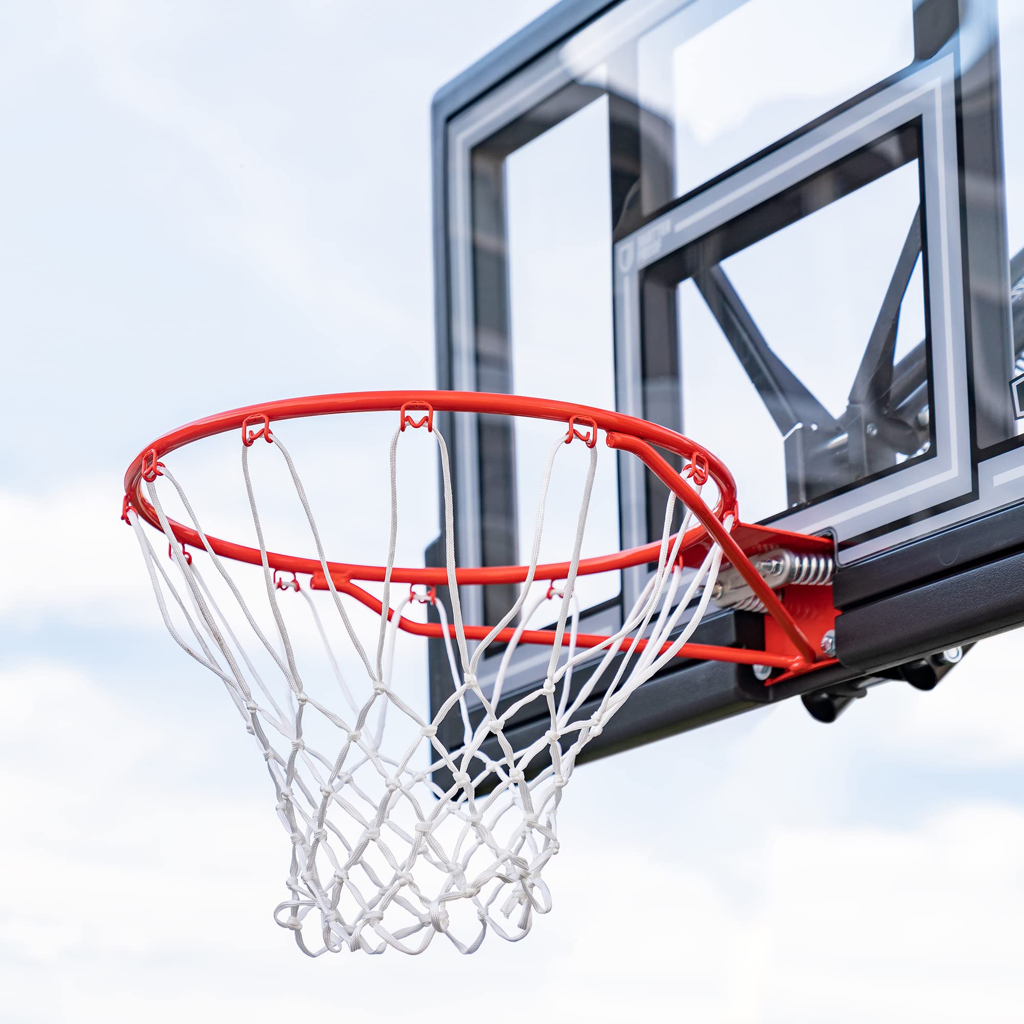 Lifetime Basketball Hoop Adjustable In-Ground, Action Grip Height Adjustment 7.5-10 Ft, 50-Inch Shatterproof Fusion Backboard, Slam-It Rim, Powder-Coated Steel Pole