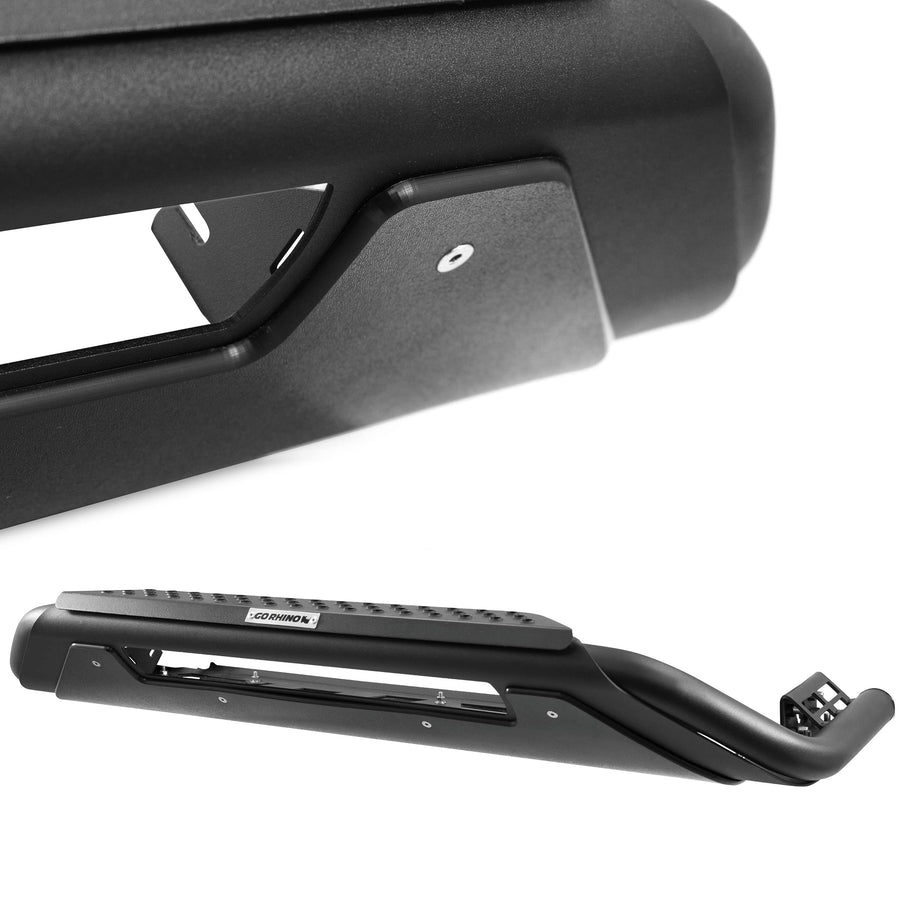Go Rhino Bull Bar RC3 Skid Plate w/ Center Steel Step, Hole for 20" Single Row LED Light Bar, & Mounting Brackets | 562970T | Fits 2019 - 2021 Chevrolet Silverado 1500; 2022 LTD (See description)