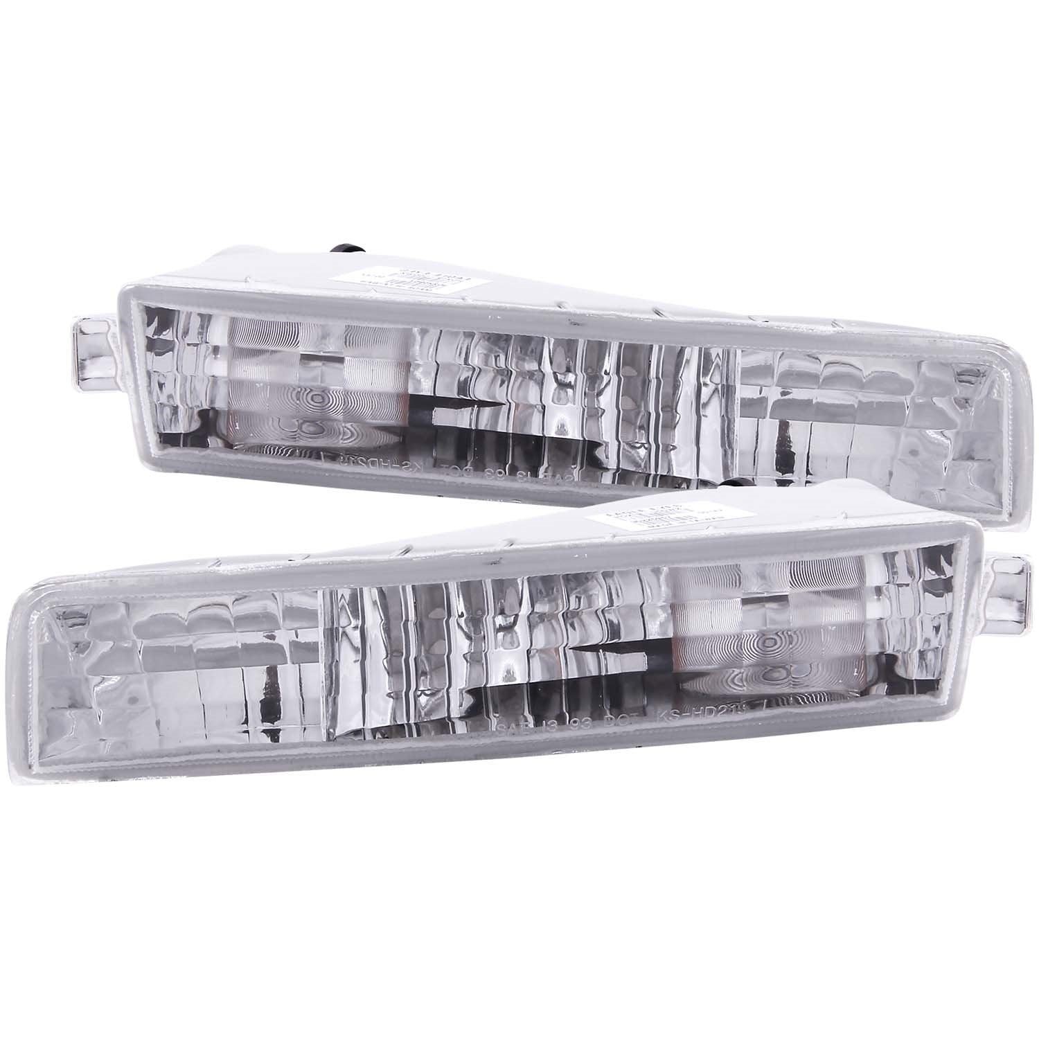 Honda Prelude Anzo USA 511012 Chrome Euro w/Amber Reflector Bumper Light Assembly - (Sold in Pairs)