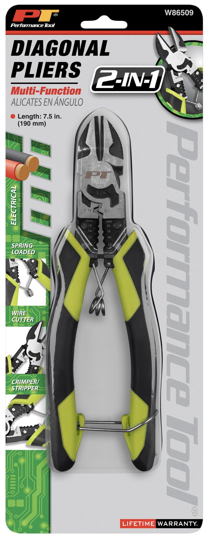 7-1/2" Performance Tool Multifunction Diagonal Pliers W86509