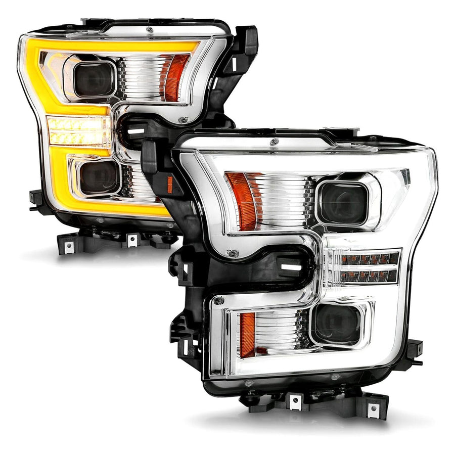 Chrome Anzo Seqential DRL Bar Projector LED Headlights