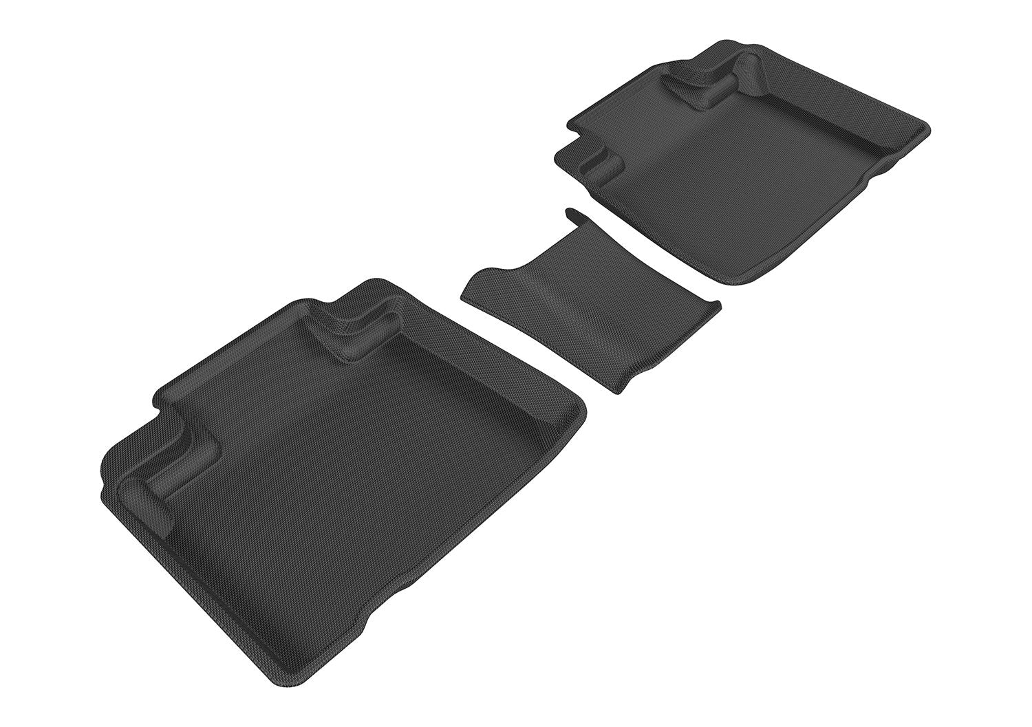 Kagu Floor Mat (Black) 3D MAXpider for 2015-2021 Ford Edge - 2ND Row