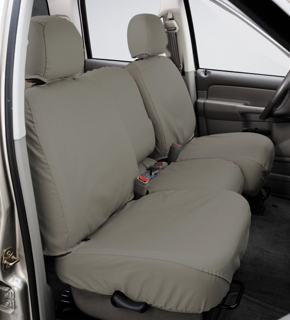 Covercraft SeatSaver Custom Fit Front Row Seat Cover for Select Nissan Armada Models - Polycotton (Misty Grey)