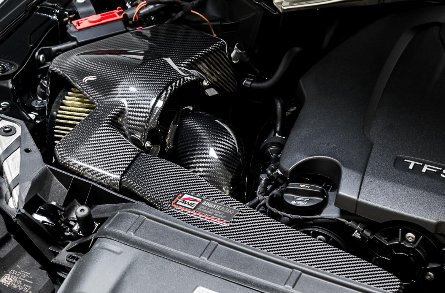 AWE AirGate Carbon Fiber Intake for Audi B9 A4/A5 2.0T With Lid