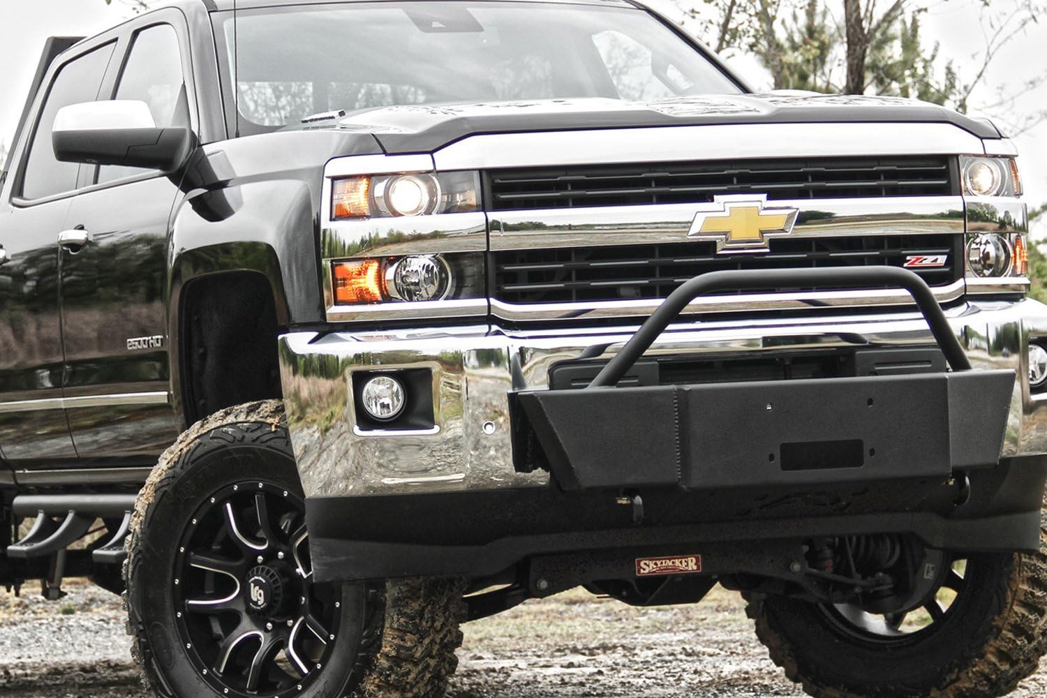 FAB FOURS Large Frame FS17-N4160-1 Winch Mount fits 17-22 Ford F-450 Super Duty - 2 Stage Black Powder Coated