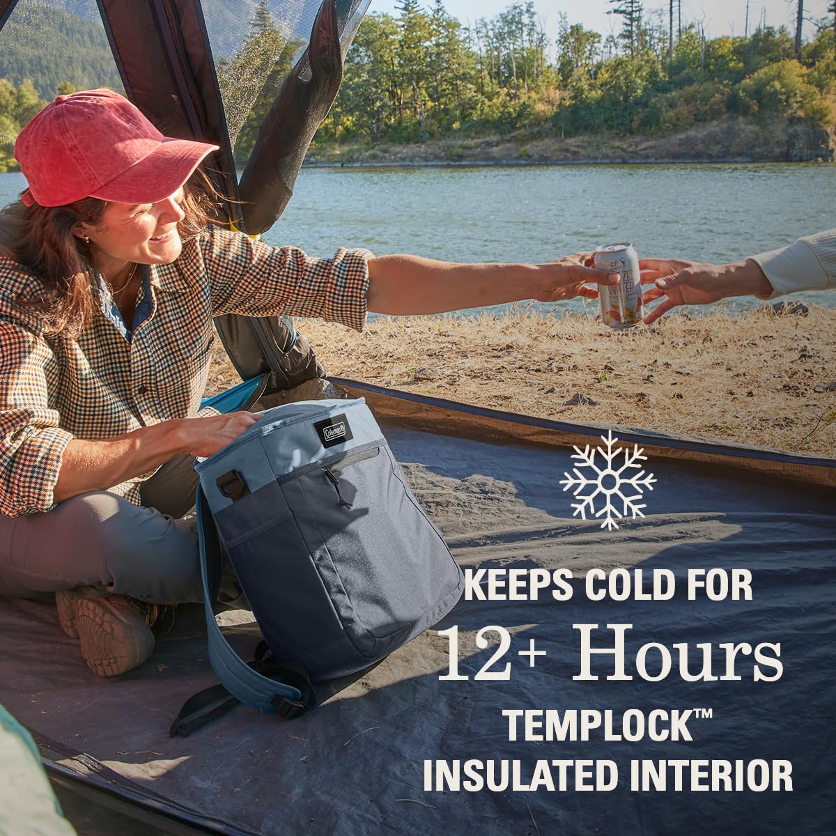 Coleman 16-Can TranslatR Leakproof Soft Cooler Backpack, Superior Ice Retention Keeps Contents Cold up to 12 Hrs, Made of Recycled Material, Great for Camping, Tailgating, Sports, Lunches & More