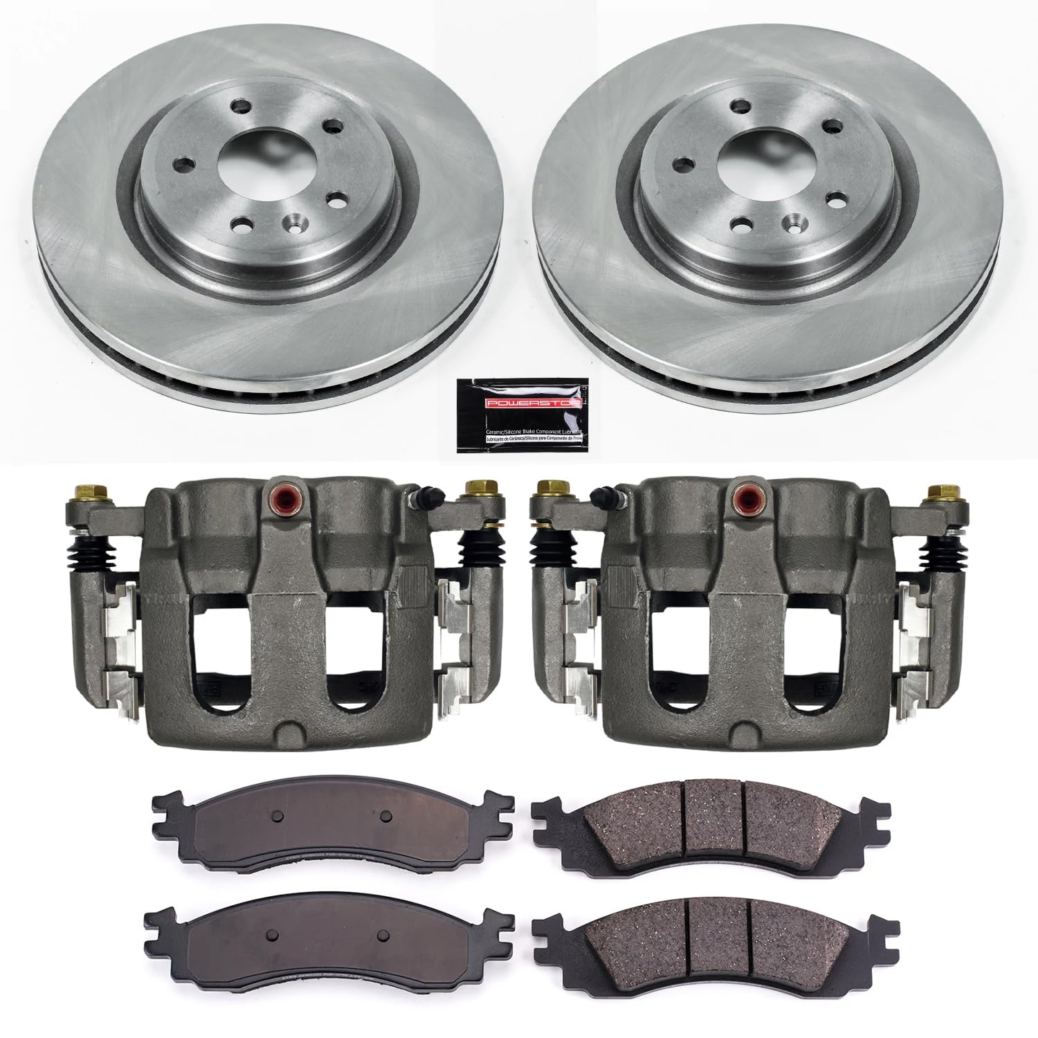 Power Stop KCOE5507 Replacement Front Stock Brake Kit (with Calipers) For Ford Taurus 2010 [Model Specific]