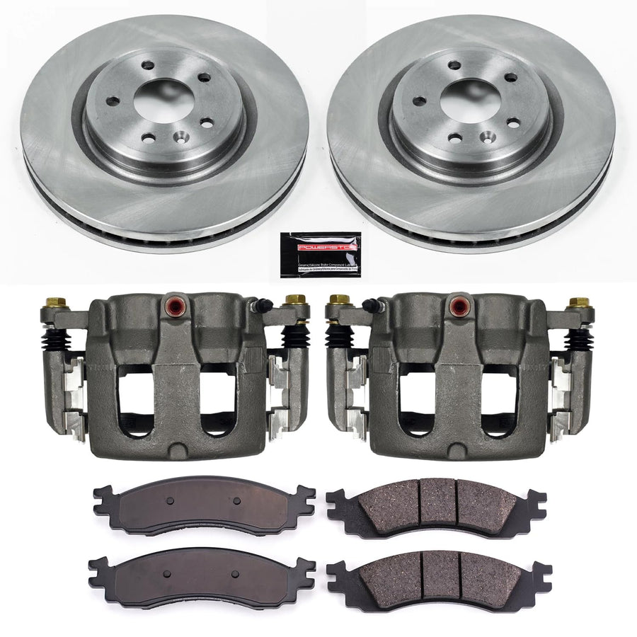 Power Stop KCOE5507 Replacement Front Stock Brake Kit (with Calipers) For Ford Taurus 2010 [Model Specific]