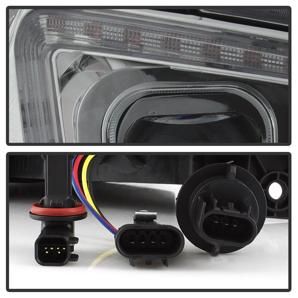 Projector Headlights Aftermarket for Dodge Charger 11-14 [Halogen Model Only] Switchback Turn Signals (Chrome)