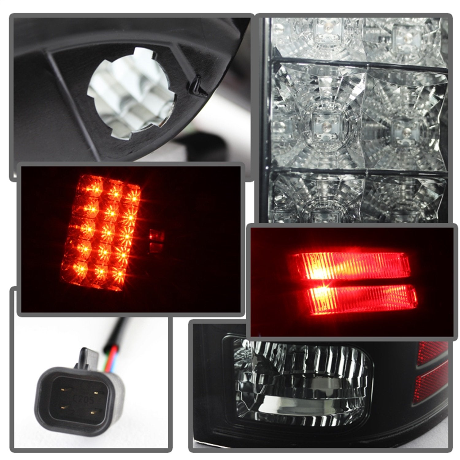 LED Tail Lights Black/Smoked Spyder Auto 5077578