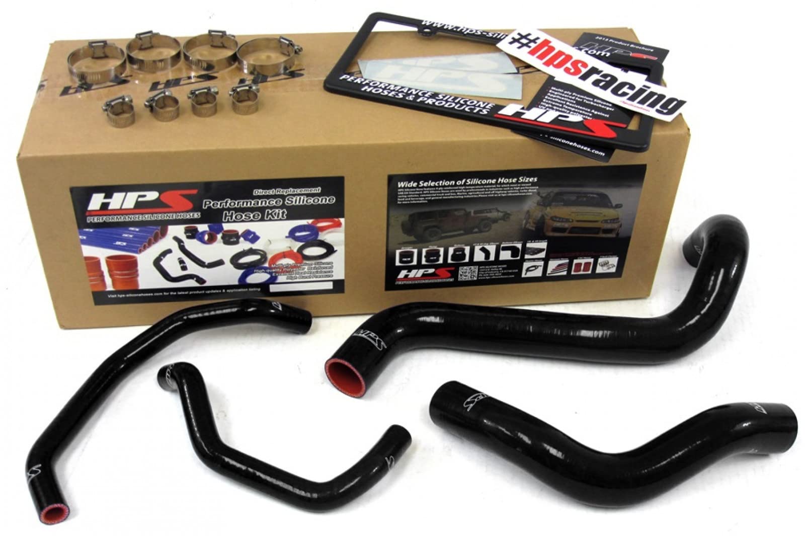 Black Silicone HPS 57-1426-BLK-2 Radiator Coolant/Heater Hose Kit