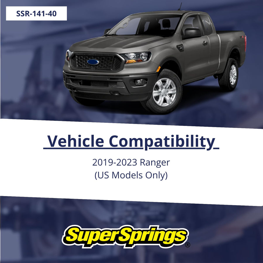 SuperSprings SSR-141-40 Blue SumoSprings Left and Right Rear fits 2019 2023 Ranger 4x2 4x4 | Reduces Rear End Sag, Decreases Vibration & Stabilizes Sway