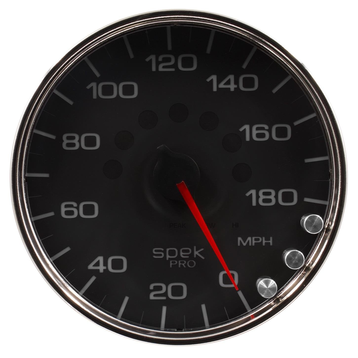 AutoMeter Gauge P23031 Speedometer (Spek-Pro 5", 180 Mph, Elec. Programmable, Black/Chrome, Spek-Pro)