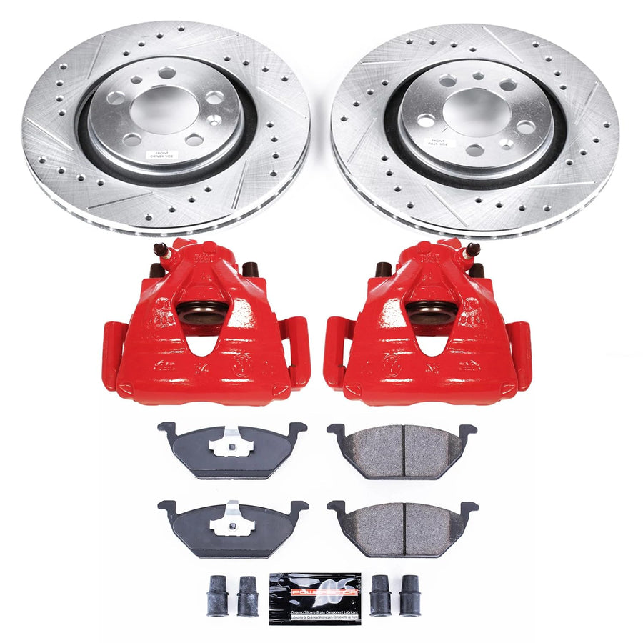 Power Stop 1-Click Performance Brake Kit with Caliper For Volkswagen Beetle KC5401 1998 [Model Specific]