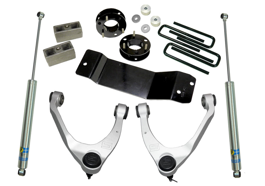 SUPERLIFT SUSPENSION RealTruck 3.5" Lift Kit | Complete Lift Kit with Rear Bilstein 5100 Shocks & Upper Control Arms | 3700B | Fits 2007-2016 Chevrolet Silverado/GMC Sierra 1500 4WD w/Cast Steel Arms