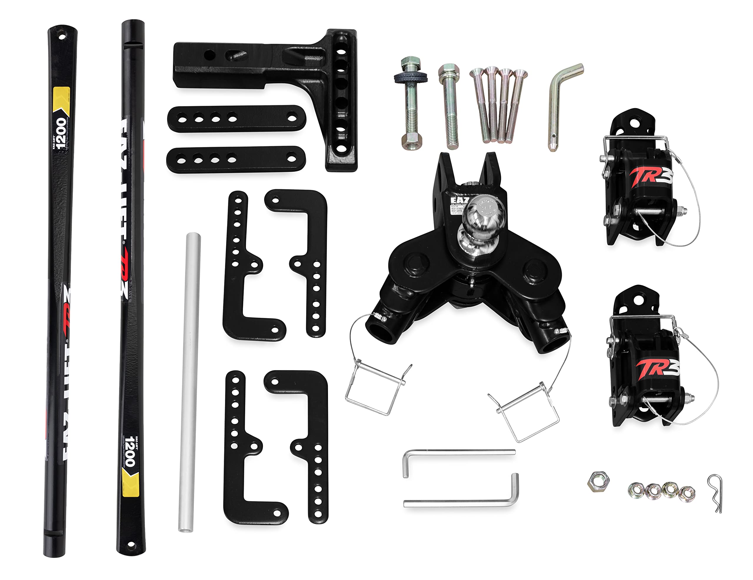 Eaz-Lift Camco TR3 1,200lb Weight Distribution Hitch Kit - Features 1,500lb Max Tongue Weight Rating, Pre-Installed 2-5/16-inch Hitch Ball, and Adjustable Sway Control - (48902)