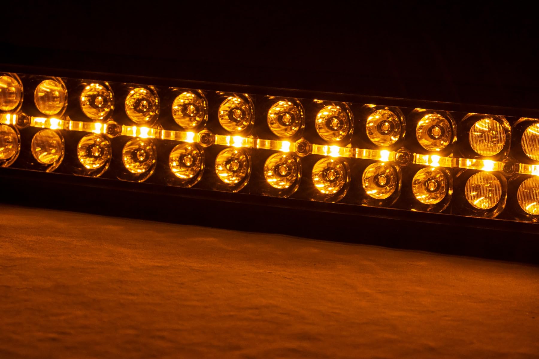 50" Rough Country Black Series Dual Row LED Light Bar | Amber DRL - 70950BDA