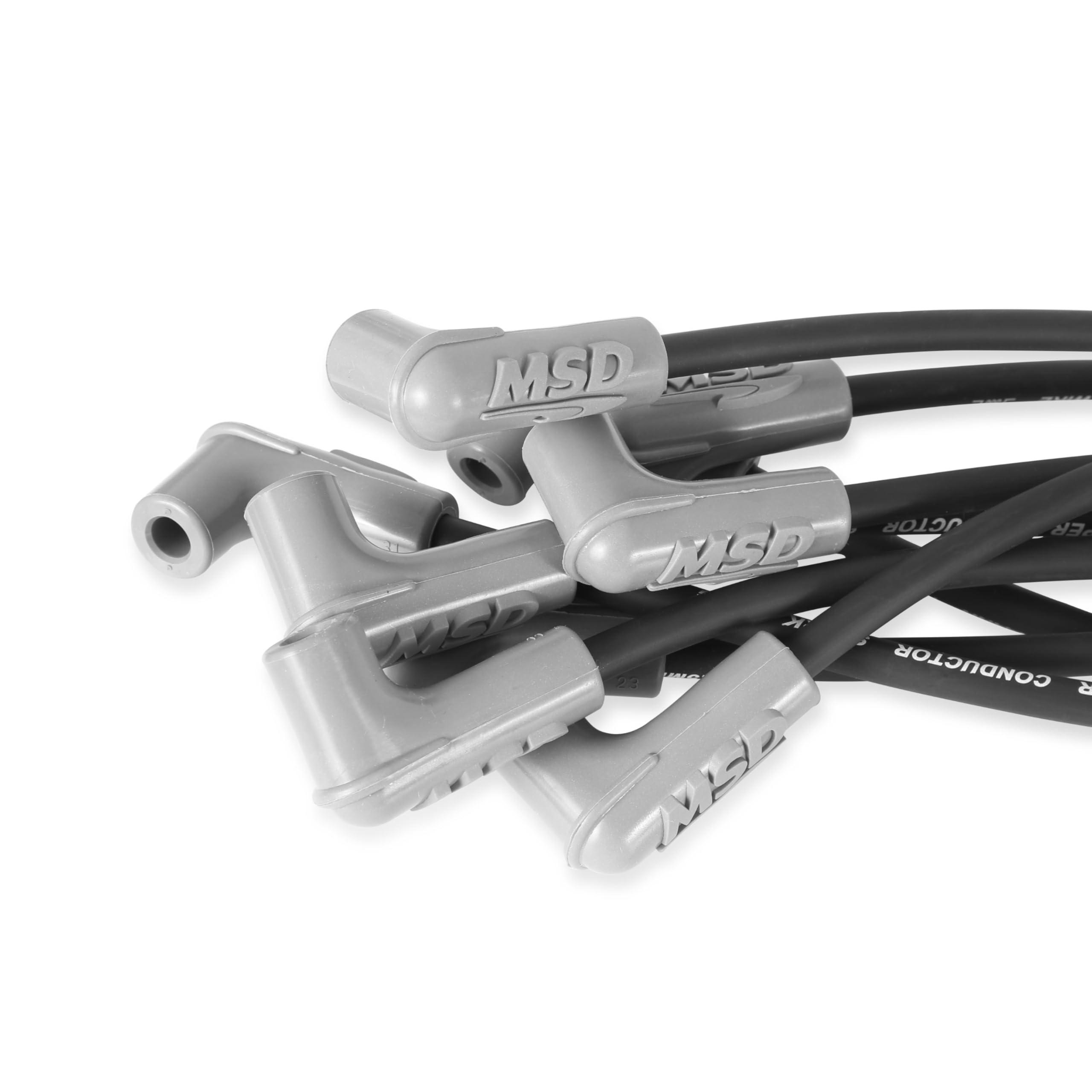 Black MSD 31293 Super Conductor Spark Plug Wire Set