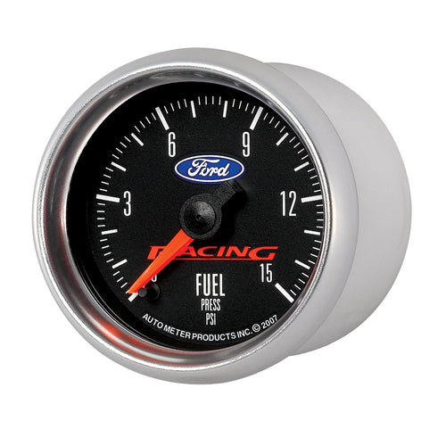 Auto Meter 2-1/16" 0-15 PSI Fuel Pressure Gauge for Ford Racing 880107