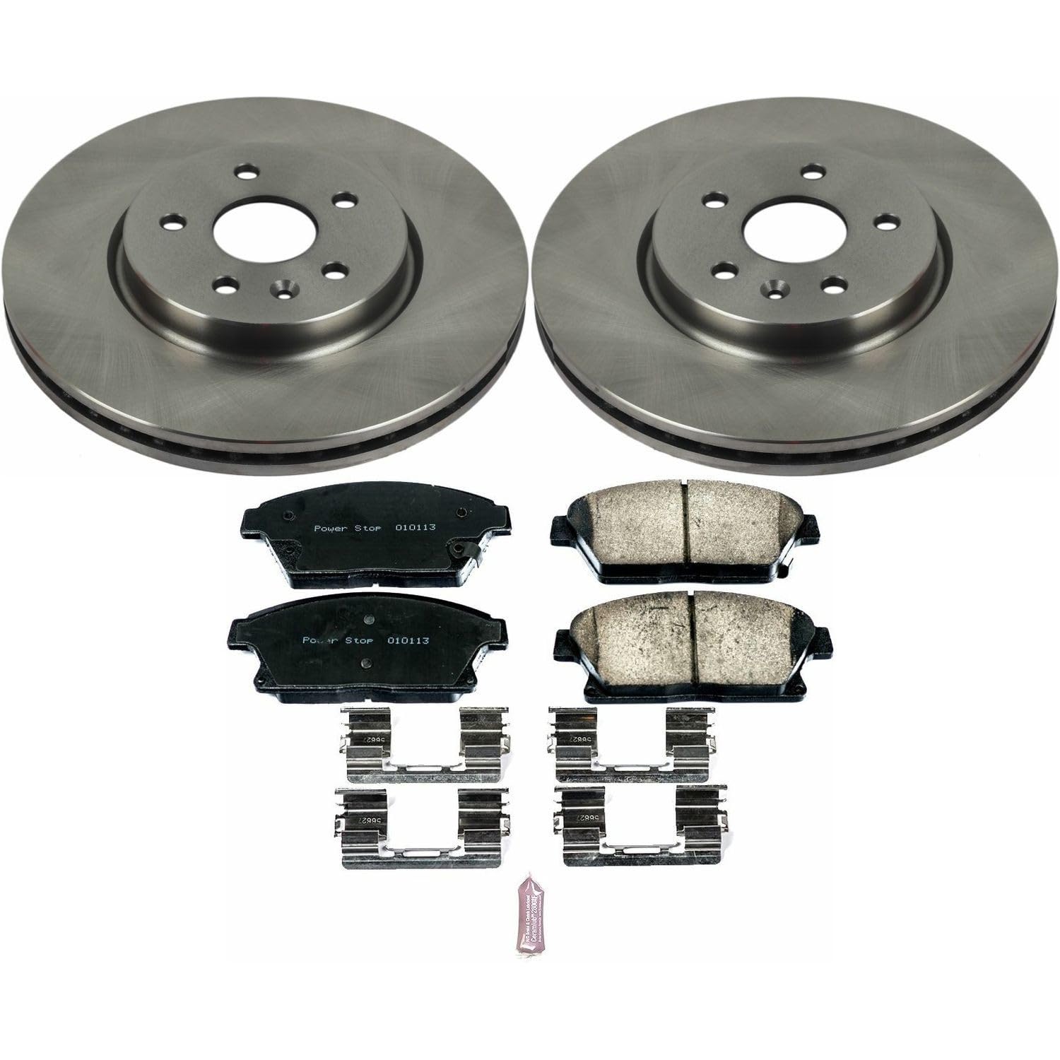 Power Stop KOE6996 Front Replacement Brake Kit-OE Brake Rotors & Ceramic Brake Pads For Chevrolet Trax 2015-2017 [Model Specific]