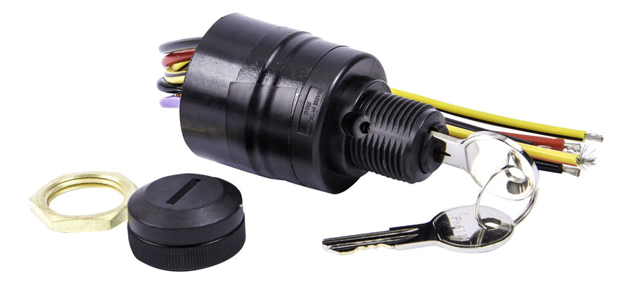 3-Position Sierra International MP41090-1 Magneto Off-Run-Start Switch Push to Choke with Terminal Type 6 Color Coded Wires