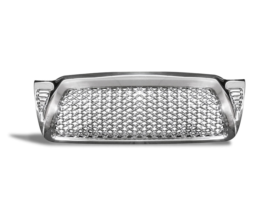 7150287 Armordillo USA Mesh Front Hood Grille - Polished Fits 2005-2011 Toyota Tacoma