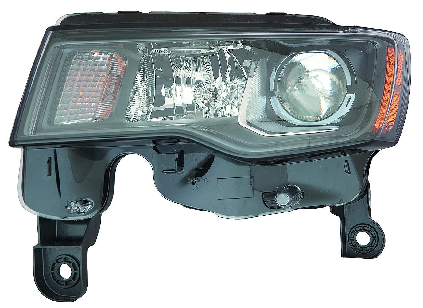 For Jeep Grand Cherokee 17-19 ACK Automotive Headlight Halogen STD Type Black LH US Driver Light