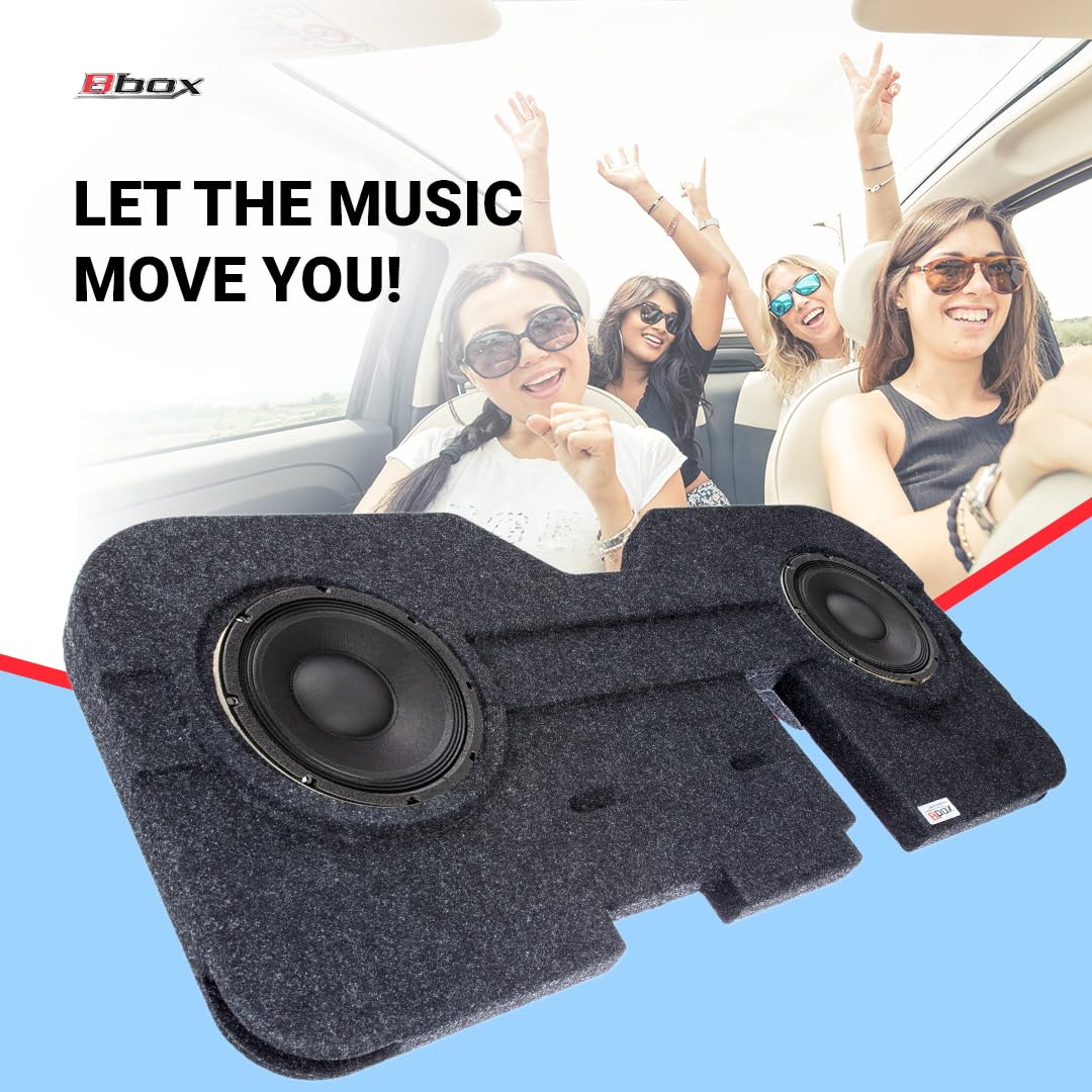 Atrend Dual 12" Ported Accu-Tuned Carpeted Subwoofer Enclosure for 2002-2018 Dodge Ram Quad Cab | Optimal Bass Response | OEM-Fit | High-Grade MDF Construction | Airtight Seal
