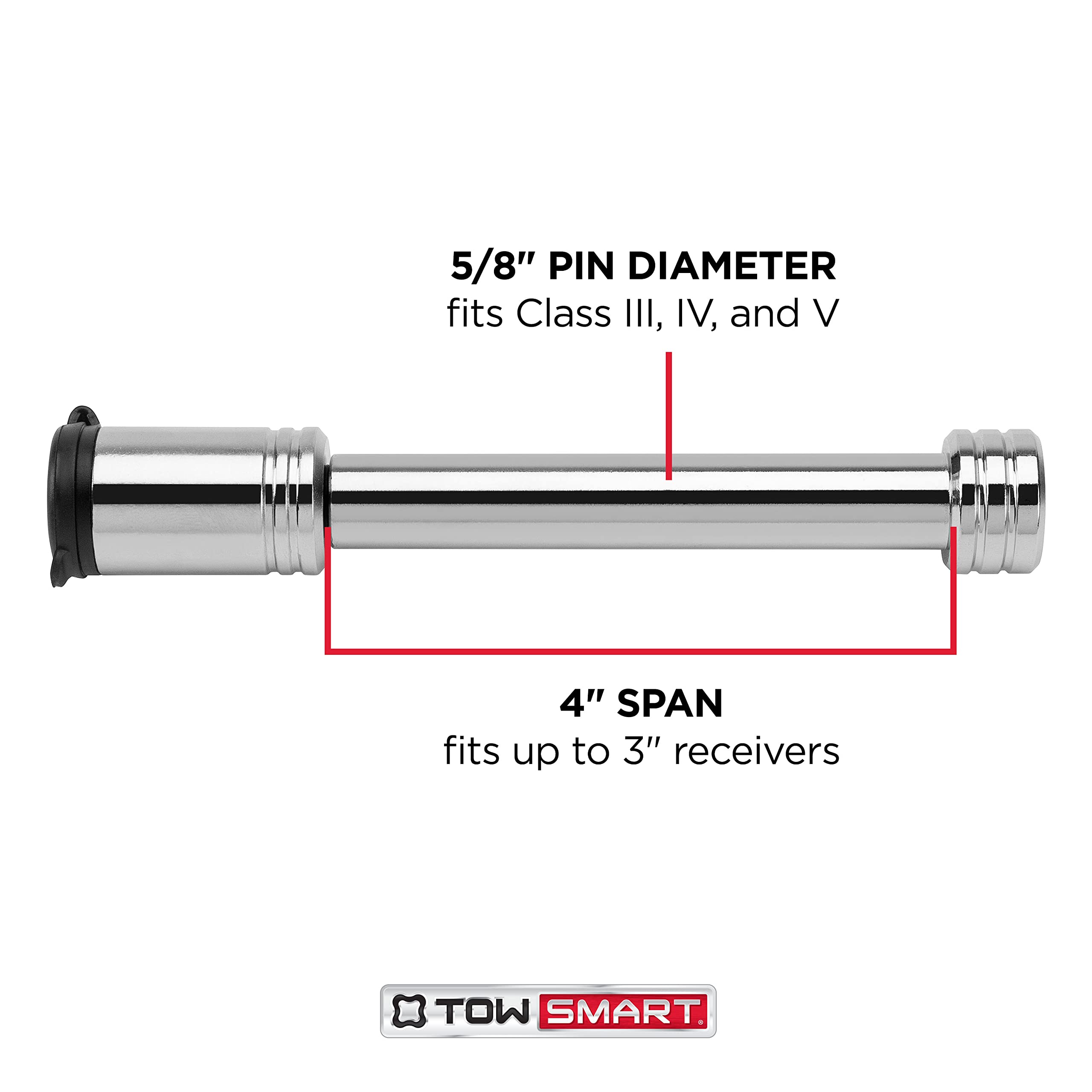 Steel Barrel Style TOWSMART Trailer Hitch Lock, 5/8 in. Diameter Pin, Fits 2 in., 2-1/2 in. and 3 in. receivers