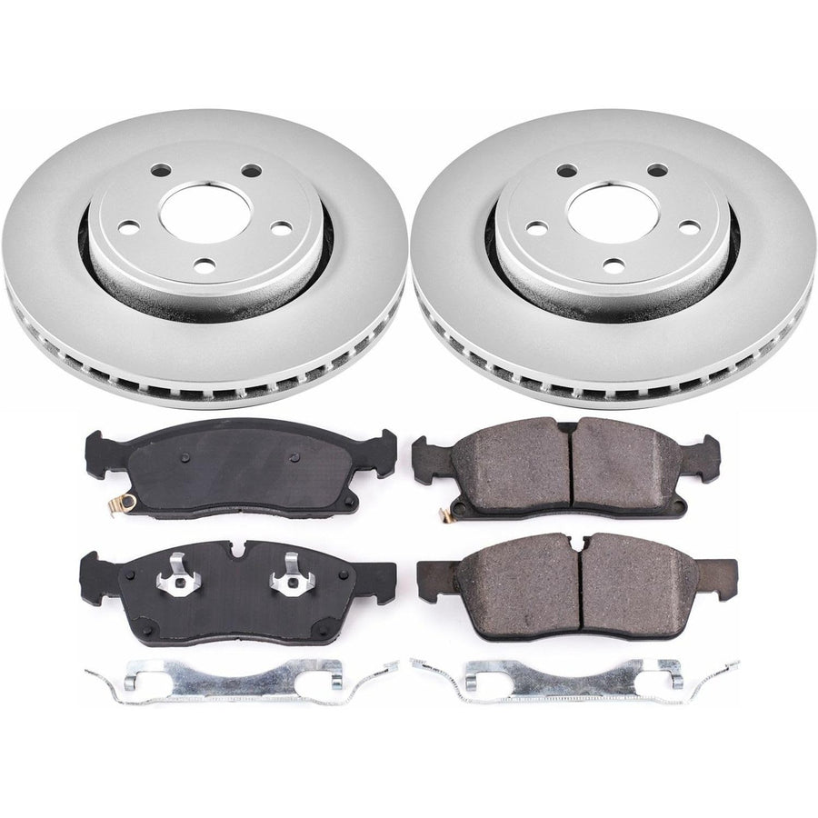 Power Stop Front CRK7412 Z17 Evolution Geomet Coated Brake Kit For Jeep Grand Cherokee 2017-2020 [Model Specific]