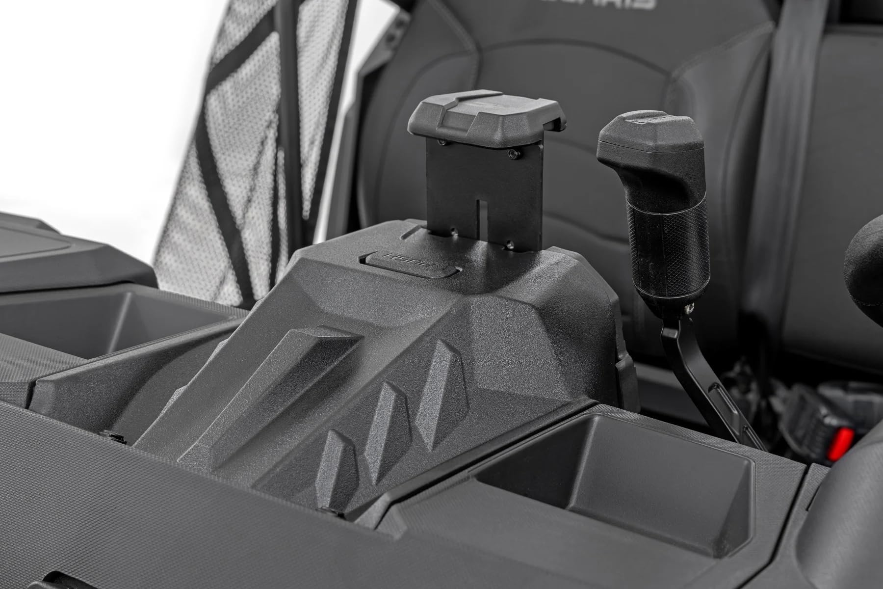 Center Console Storage Box Rough Country with Phone Tablet Holder for Polaris Ranger UTV
