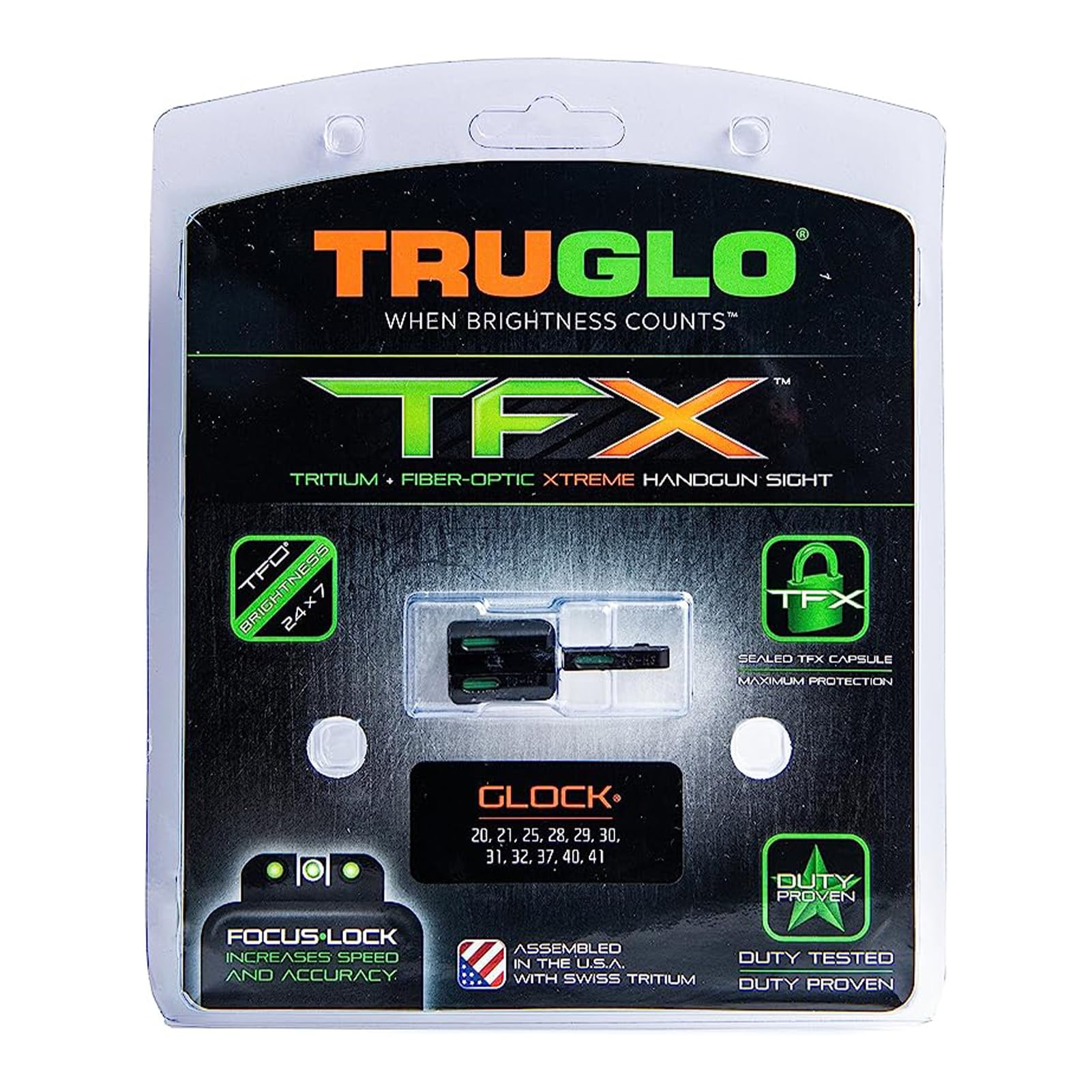 TFX Suppressor High Set for Glock TRUGLO (TG13GL5A)