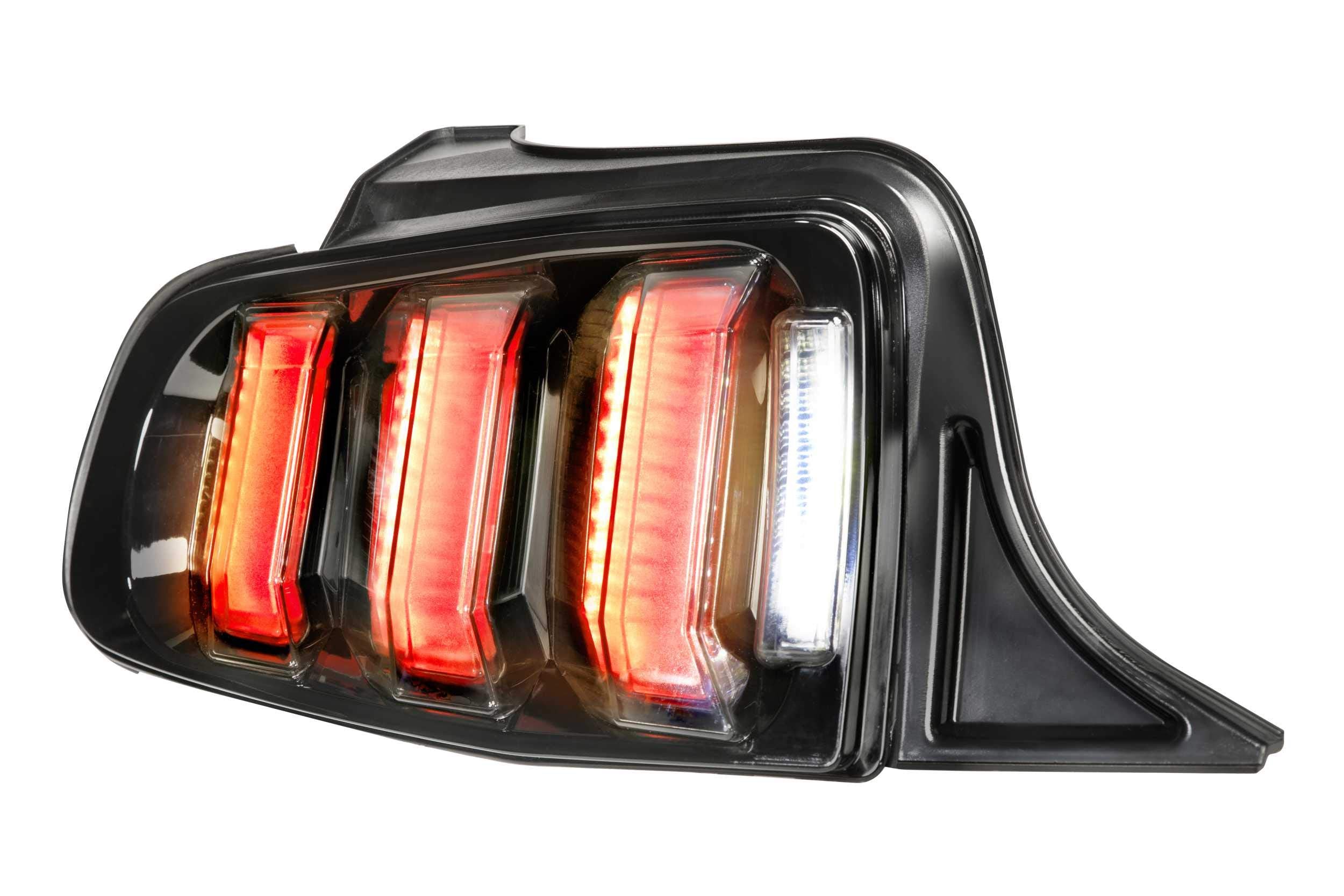 Morimoto XB LED Taillights (Red), Upgrade Plug and Play Housing, fits 2013-2014 Ford Mustang, DOT Approved Complete Assembly, LED Sequential Turn Signals, Brake, Reverse Lights (1x LF421.2)