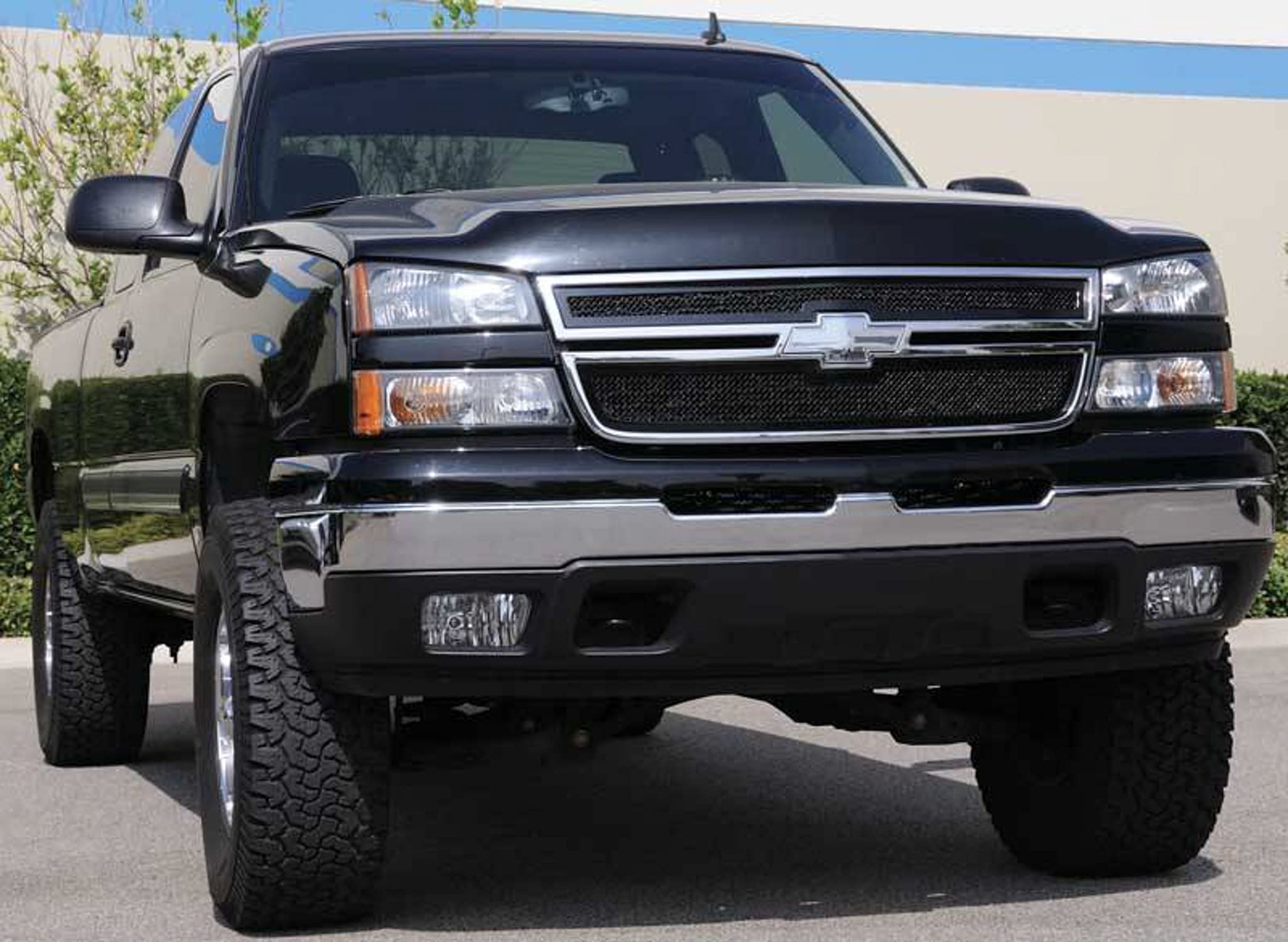 Upper Class T-Rex 51106 Small Mesh Steel Black Finish Grille Overlay for Chevrolet Silverado 2500HD 3500