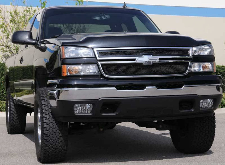 Upper Class T-Rex 51106 Small Mesh Steel Black Finish Grille Overlay for Chevrolet Silverado 2500HD 3500