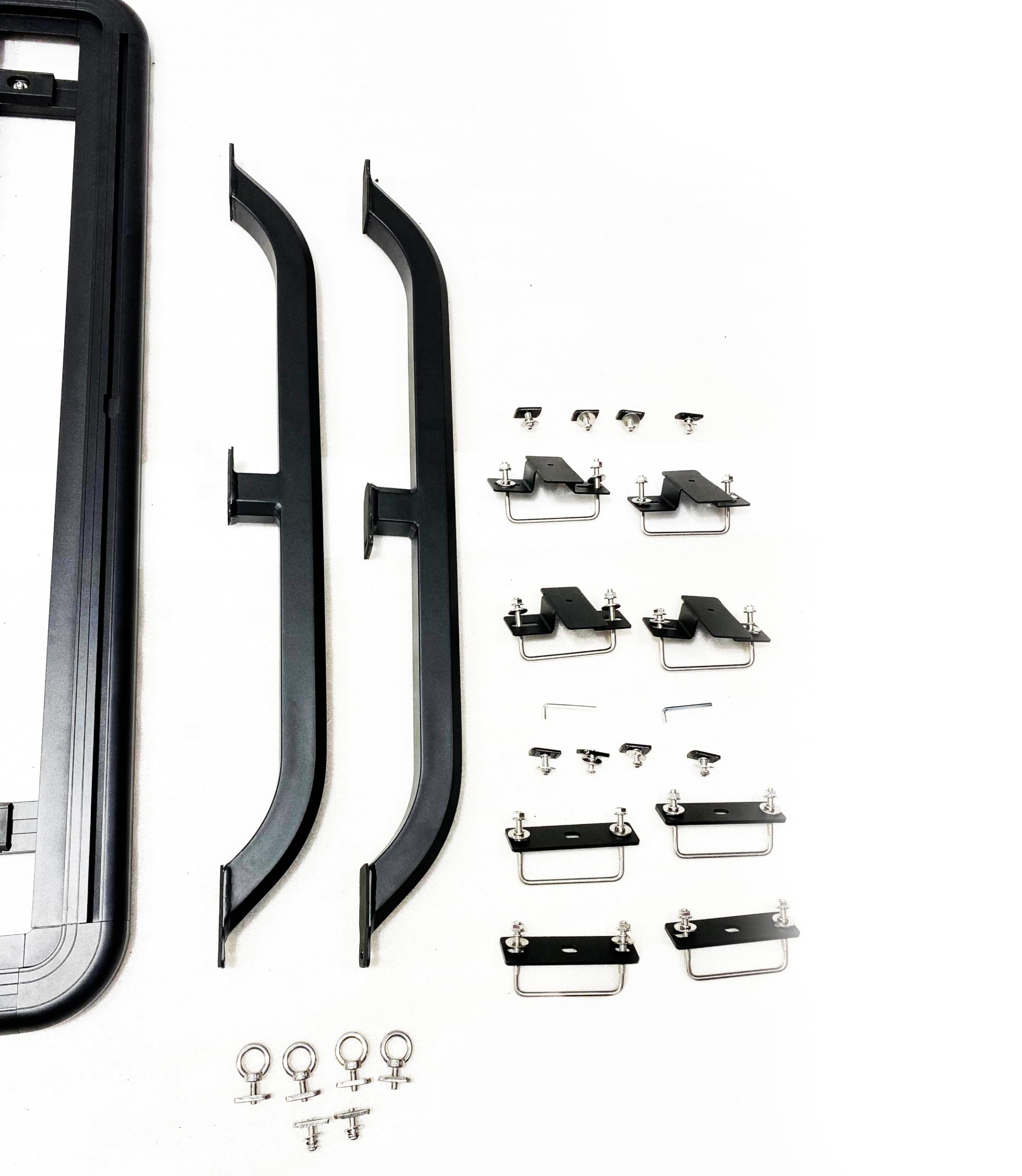 Spike Black Cargo Platform Side Rail Compatible with 2005-2024 Sierra and Silverado 1500-2500 HD-3500 HD-F-150-F-250-F-350-F-450-F-550 SD-Dodge Ram 1500-Toyota Tundra-Nissan Titan-WHPR1