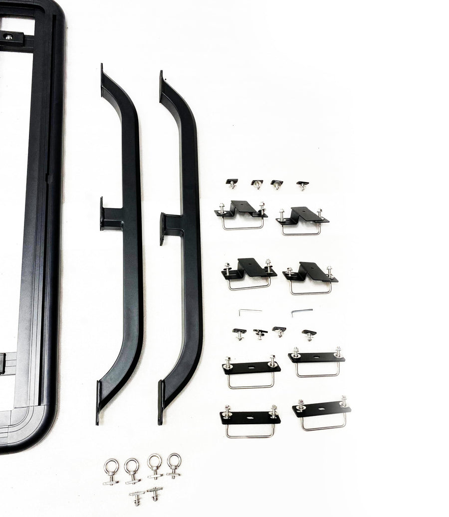 Spike Black Cargo Platform Side Rail Compatible with 2005-2024 Sierra and Silverado 1500-2500 HD-3500 HD-F-150-F-250-F-350-F-450-F-550 SD-Dodge Ram 1500-Toyota Tundra-Nissan Titan-WHPR1
