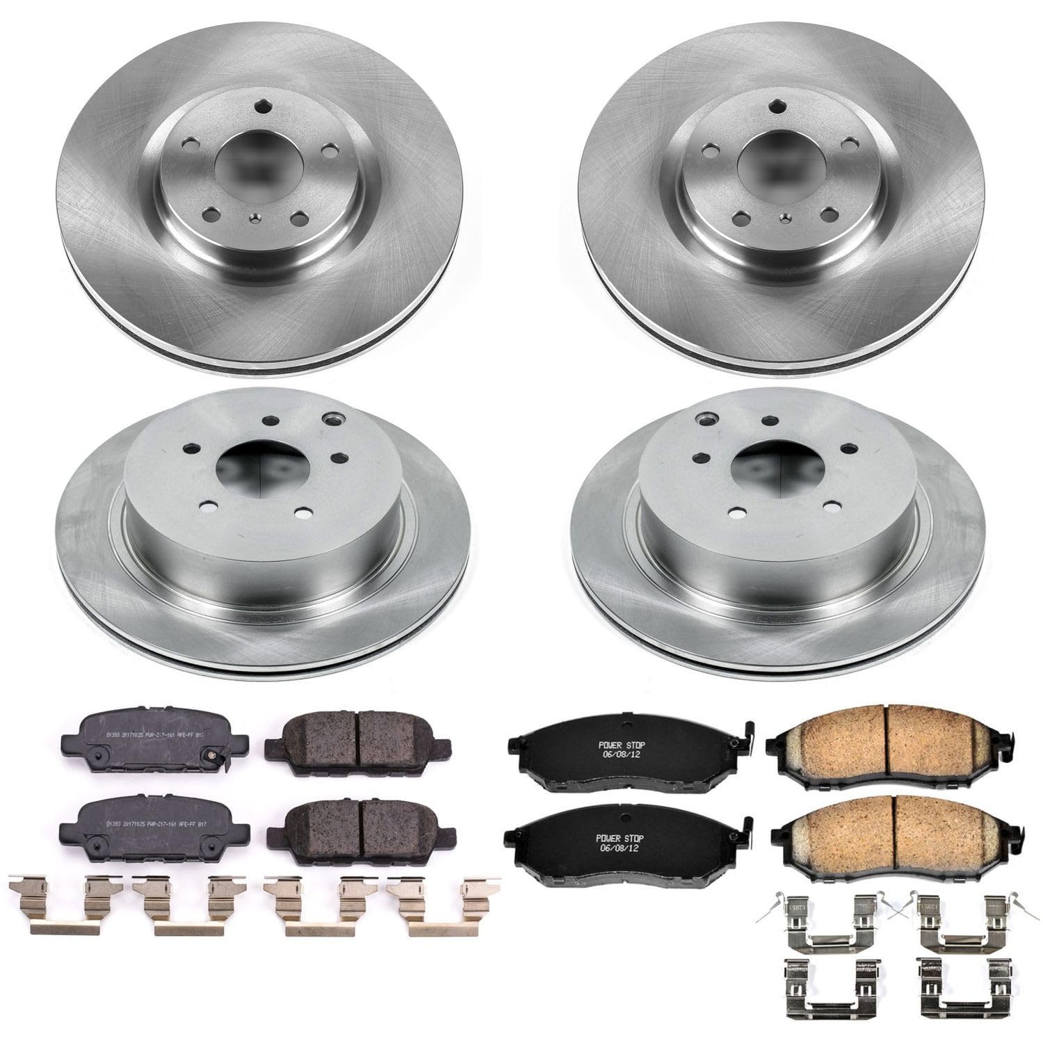 Power Stop KOE8061 Stock Replacement Brake Kit Front & Rear For INFINITI Q70 2014-2019, INFINITI Q70L 2015-2019, INFINITI QX70 2014-2017 [Model Specific]