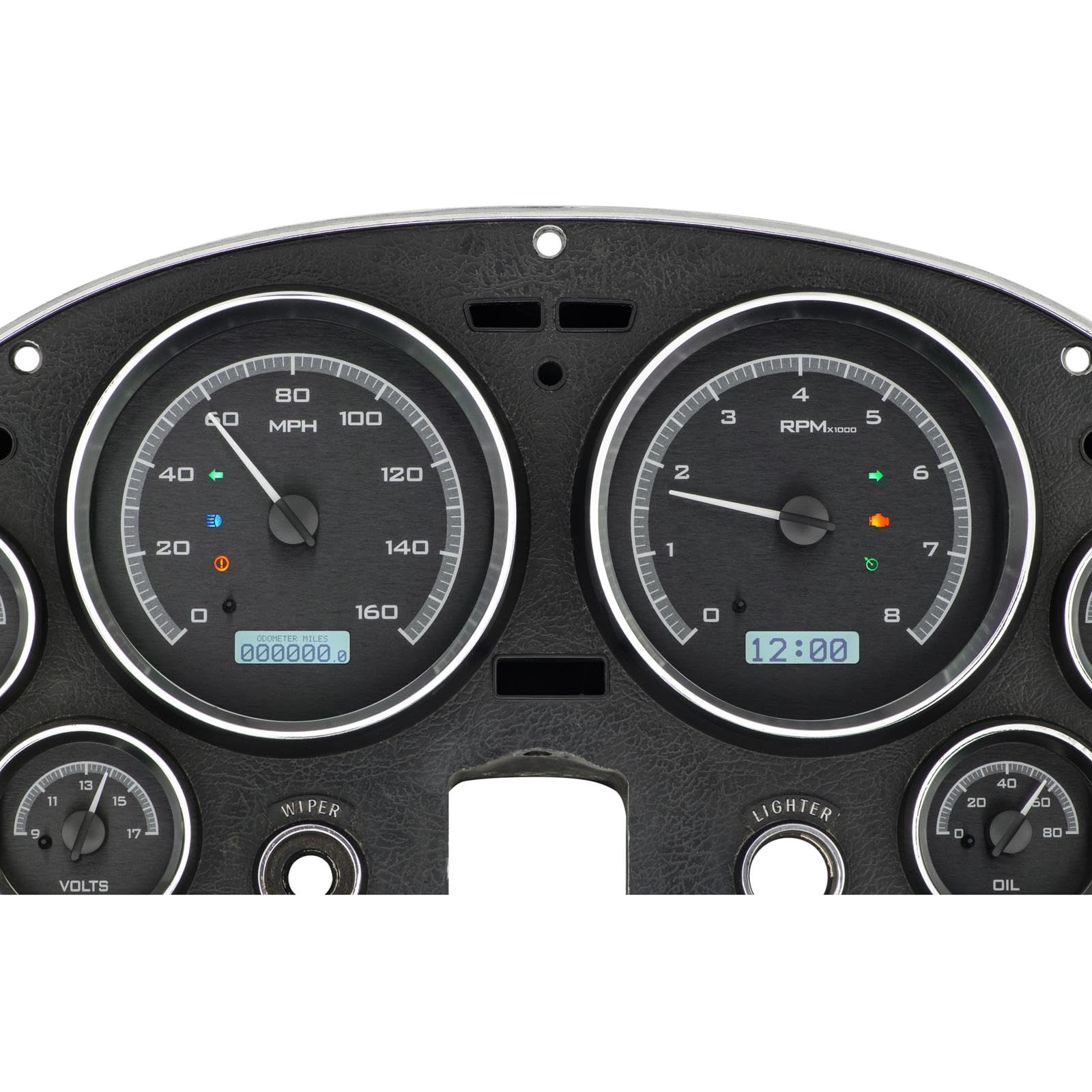 Dakota Digital VHX-63C-VET-K-W 63 - 67 Chevy Corvette Analog Dash Gauge System Black Alloy White