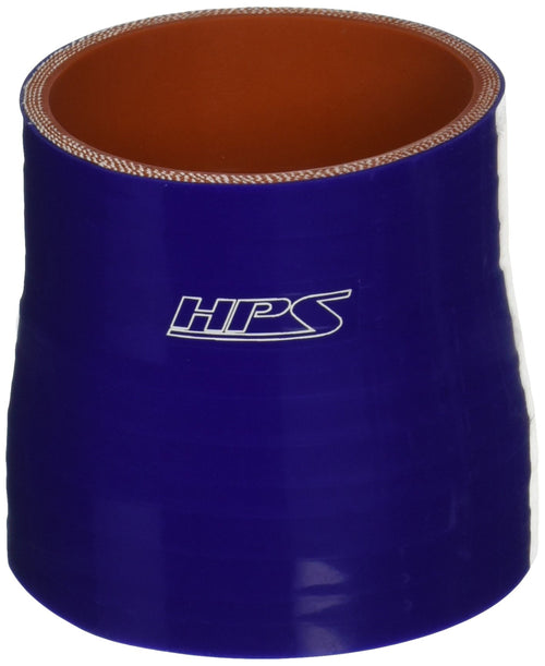 HPS Silicone HTSR-262-300-BLUE High Temperature 4-ply Reinforced Reducer Coupler Hose, 50 PSI Maximum Pressure, 3" Length, 2-5/8" > 3" ID, Blue