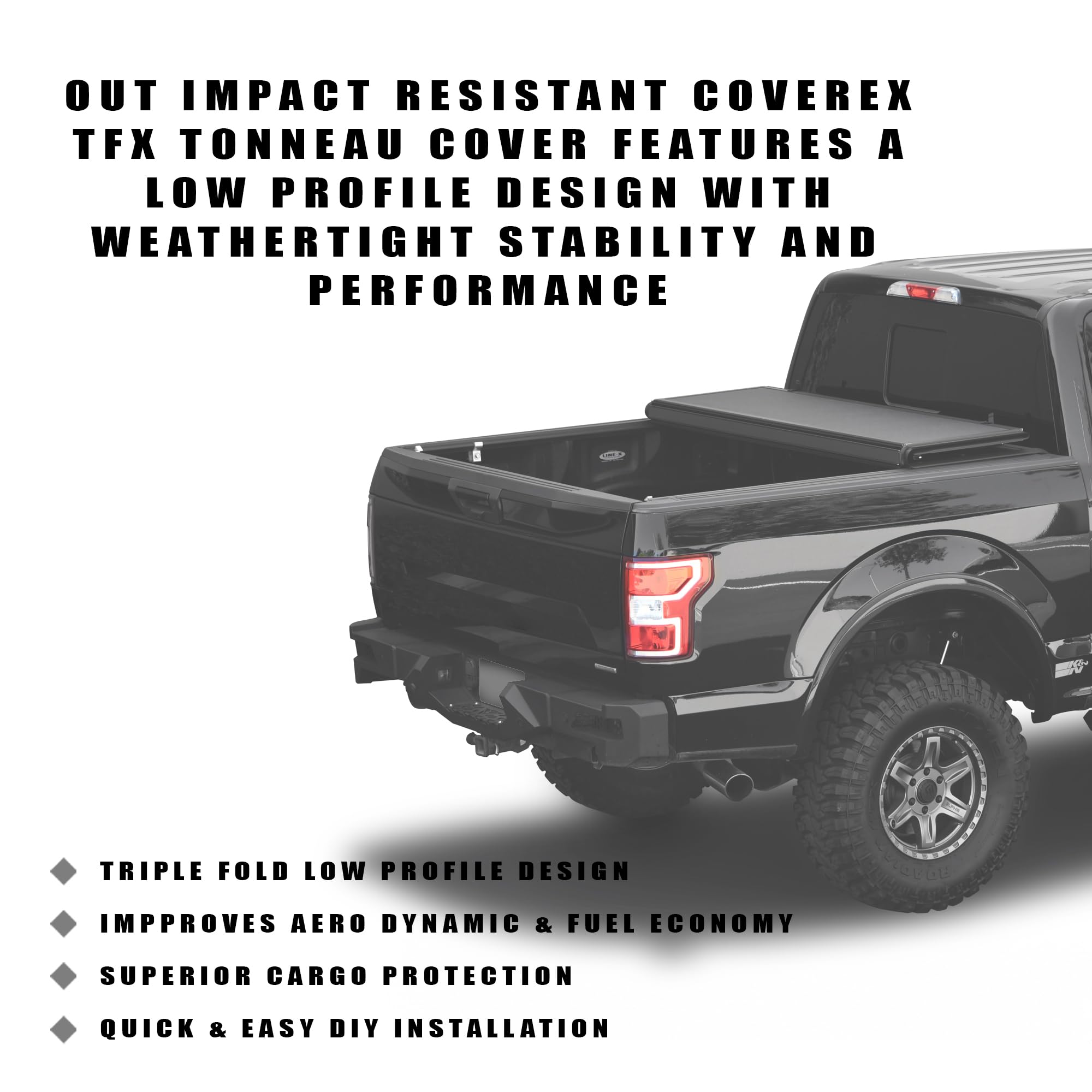 Low Profile Armordillo Hard Tri-Fold Truck Bed Cover Dodge Ram 1500 Fits 2019 2020 2021 2022 2023 2024 5.7ft (68.4") Short Bed | CoveRex TFX | 7162235
