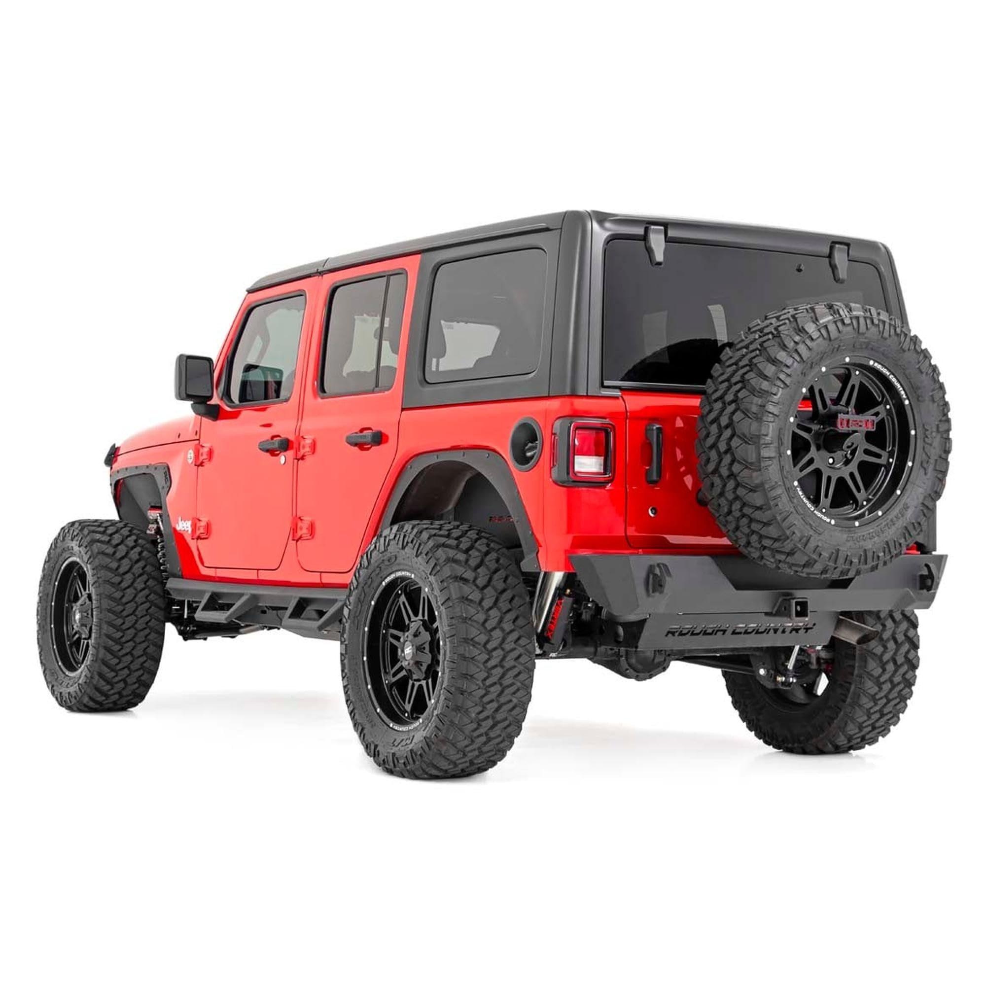 3.5 Inch Rough Country Lift Kit with Premium N3 Shocks for Jeep Wrangler Unlimited 4-Door (2024) - Includes Adjustable Lower Control Arms, Front Driveshaft, Springs