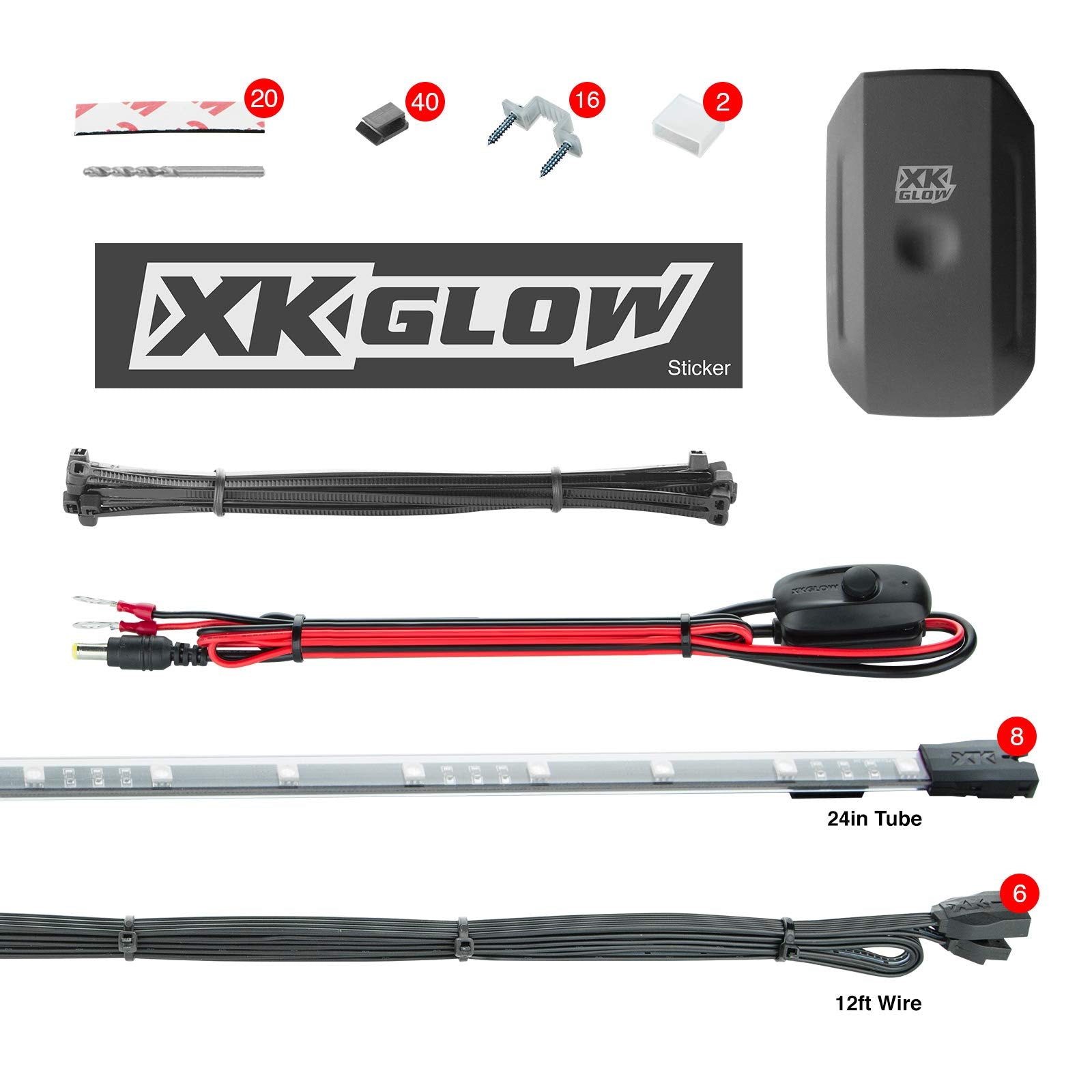 App Control XKGLOW Chrome Car Standard LED Accent Light Kit - Under Glow