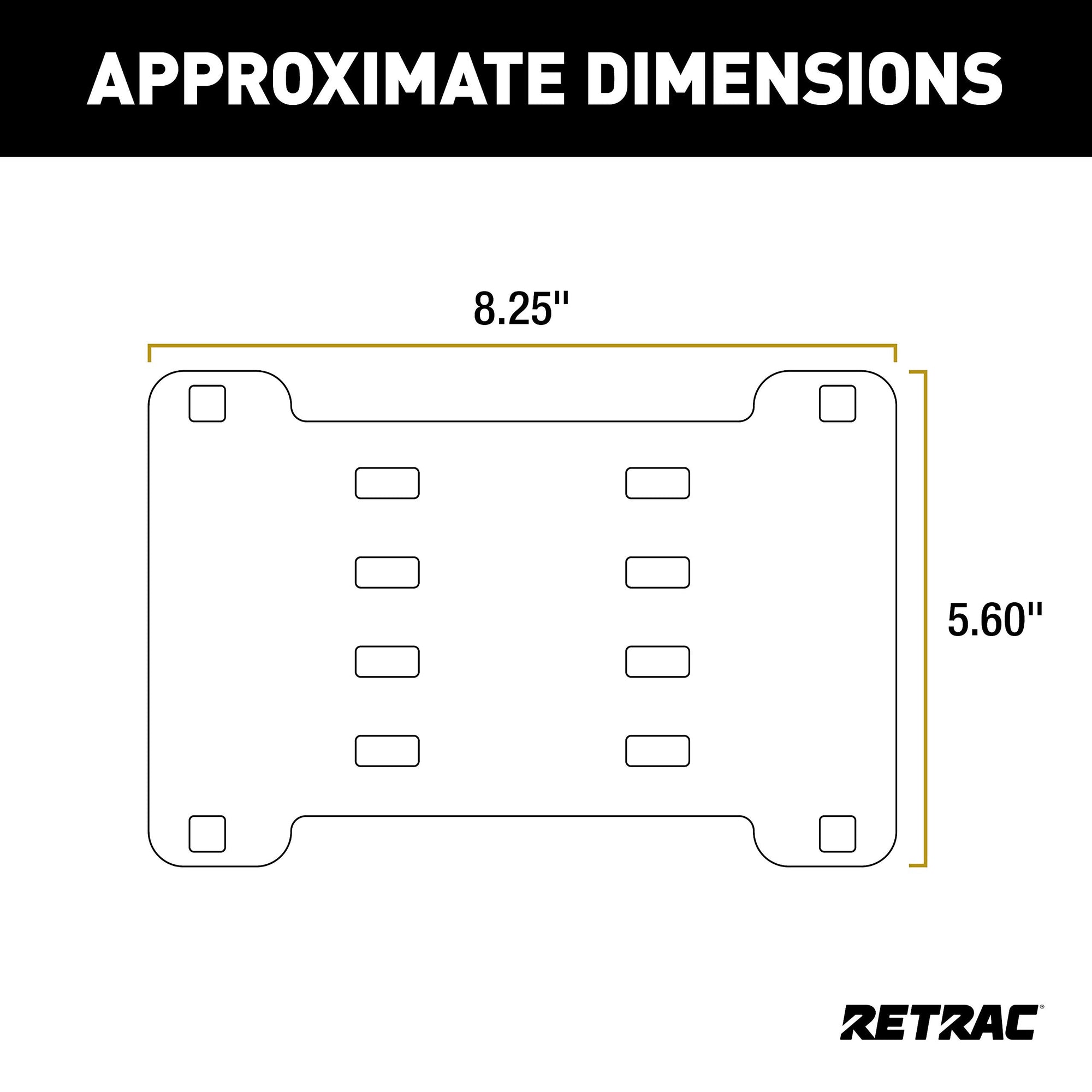 3-Inch RETRAC Grille Guard License Plate Bracket