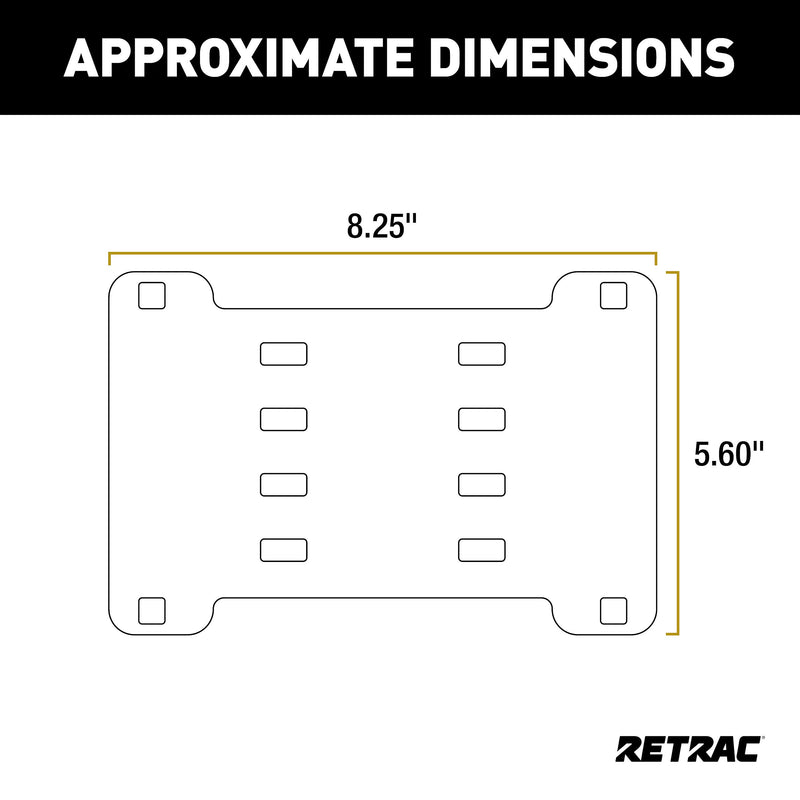 3-Inch RETRAC Grille Guard License Plate Bracket